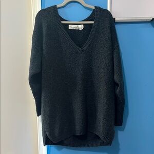 Shenanigans Black V-Neck Sweater Oversized Knit